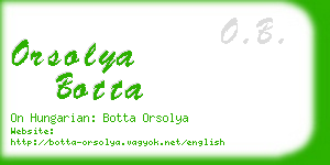 orsolya botta business card